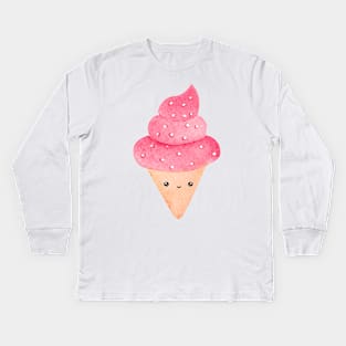 Cute ice cream Kids Long Sleeve T-Shirt